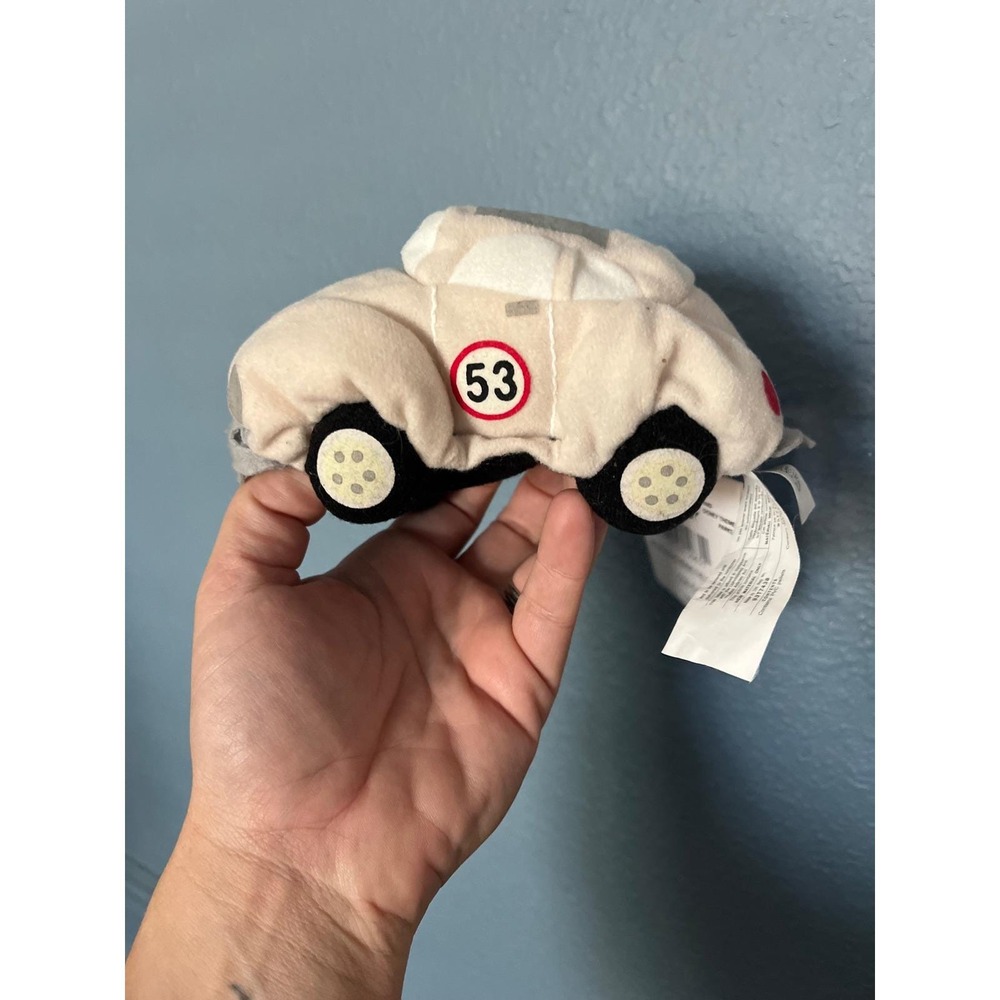 Disney Store Herbie the Love‎ Bug Plush Bean Bag Toy Car #53 VW Beetle 6 Inch